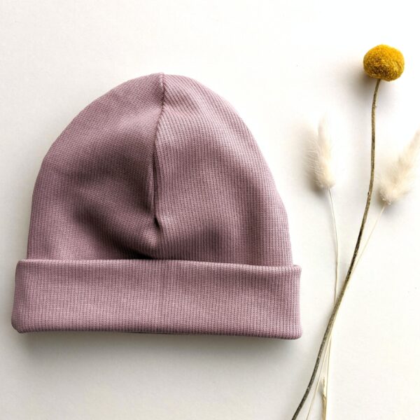 Rib Beanie Mütze rosa