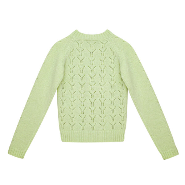 Little Hedonist wool and alpaca-blend knitted sweater in bright green