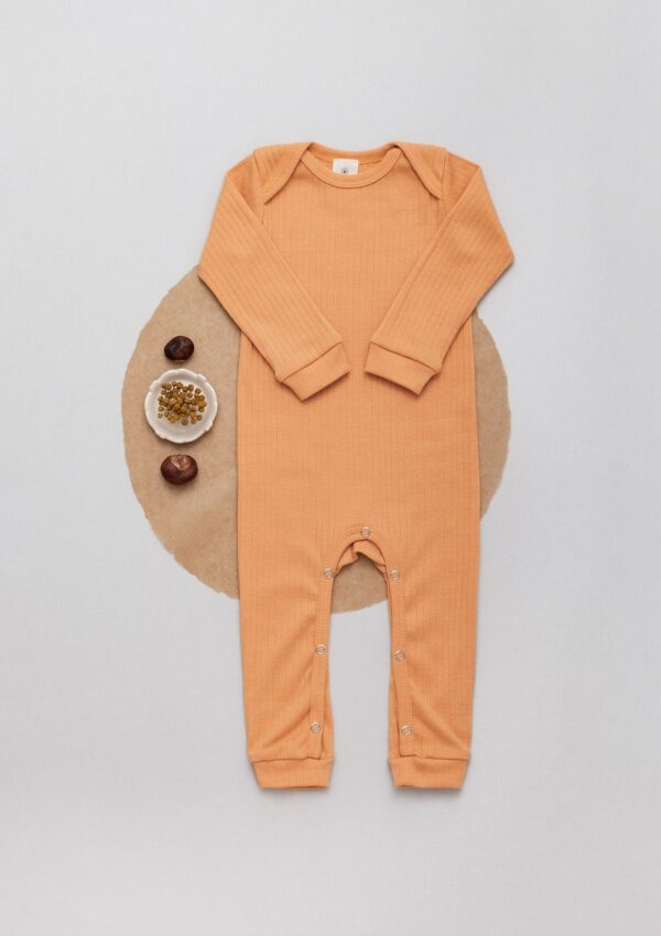 Overall play-suit long sleeve Play of Colors Ochre | Organic by Feldman – Bild 2