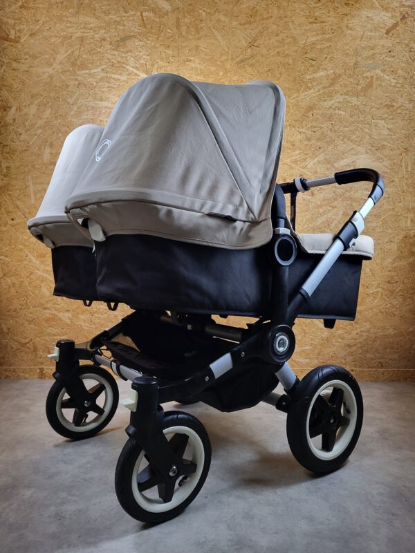 Bugaboo - Donkey Zwillingskinderwagen Geschwisterwagen (2 Sitze / 2 Babywanne) - Weiß in Gutem Zustand / Gut