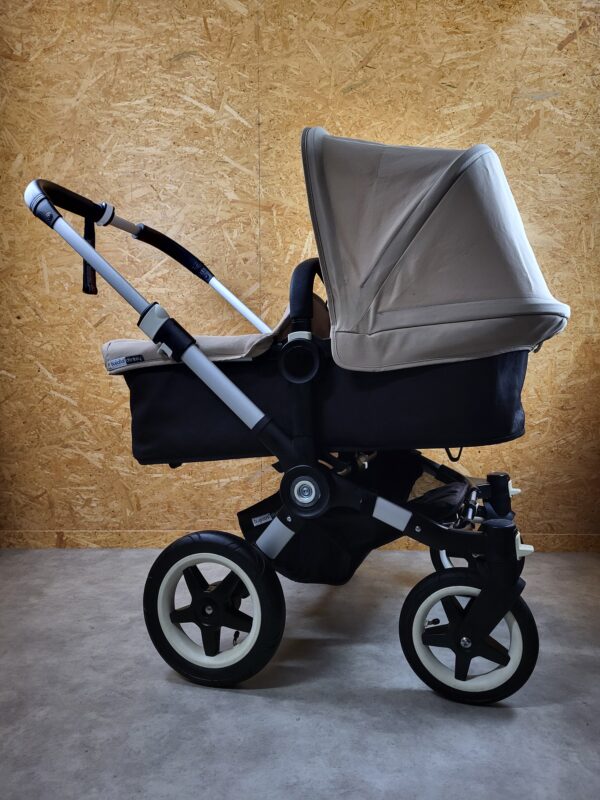 Bugaboo - Donkey Zwillingskinderwagen Geschwisterwagen (2 Sitze / 2 Babywanne) - Weiß in Gutem Zustand / Gut