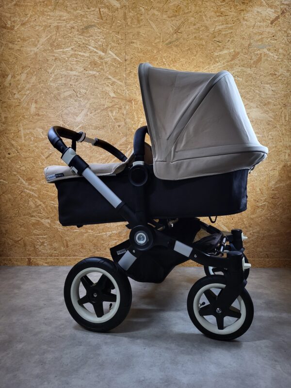 Bugaboo - Donkey Zwillingskinderwagen Geschwisterwagen (2 Sitze / 2 Babywanne) - Weiß in Gutem Zustand / Gut