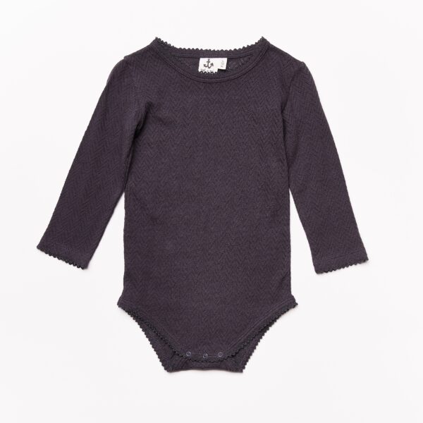 Baby Longsleeve Body // anthrazit // 6-12m // SAMPLE // Noé & Zoë // 74/80