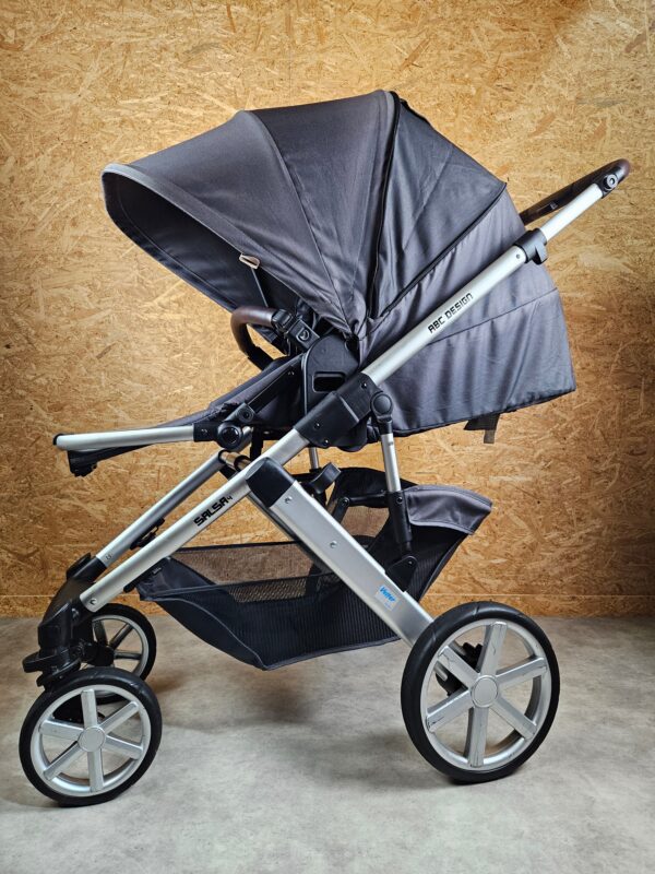 Abc Design - Salsa 4 Kombikinderwagen (sportsiz und Babywanne) - Schwarz in Gutem Zustand Kinderwagen 9