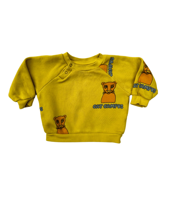 Sweatshirt "Cat Campus" ~ 68/74 ~ Mini Rodini