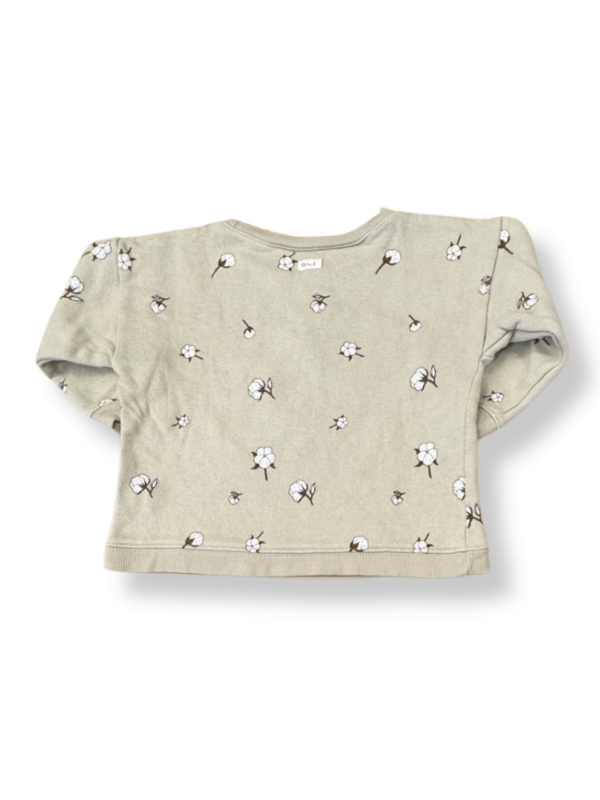 Sweater Beige mit Blumen Gr.92/98 | – Bild 2