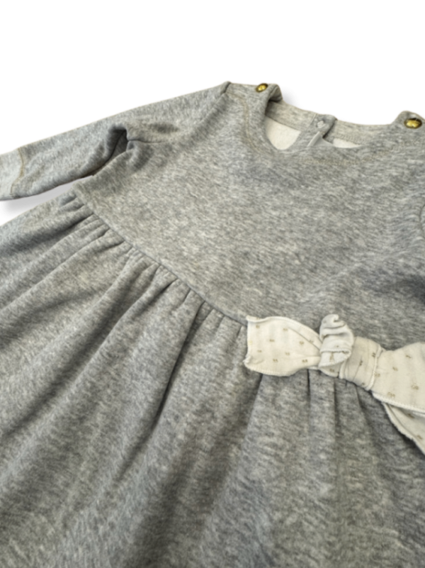 Jersey-Kleid Midi Grau Gr.92 | Petit Bateau – Bild 2