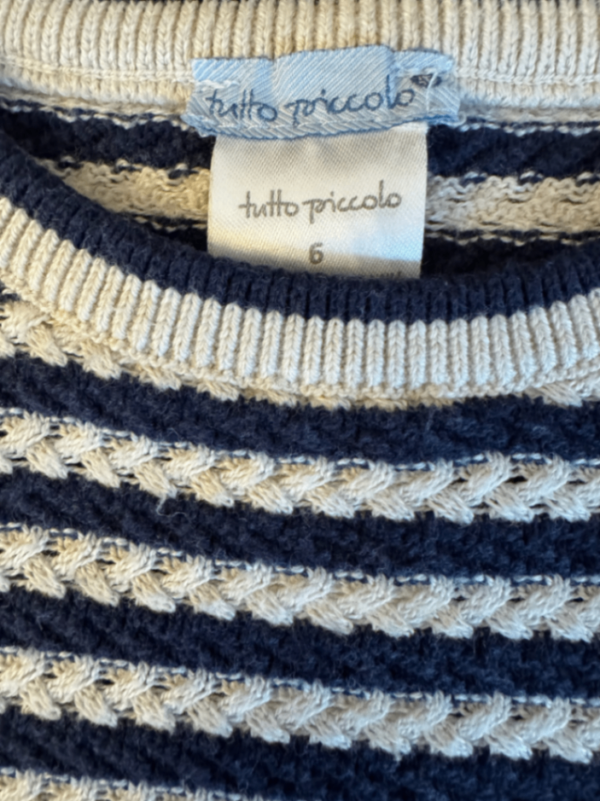 Pullover Blau und Beige Gr.6 | Tutto Piccolo – Bild 3