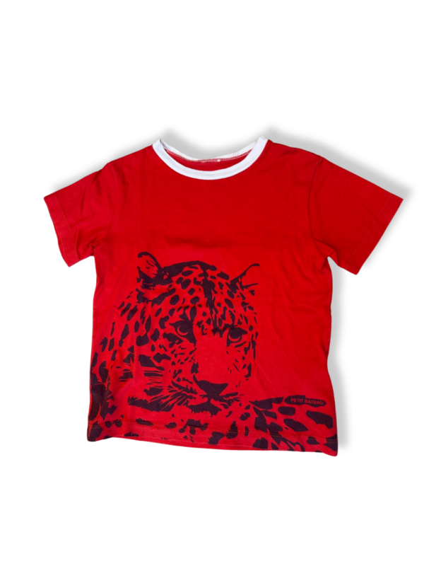 T-Shirt Jaguarmotiv Rot Gr.104 | Petit Bateau