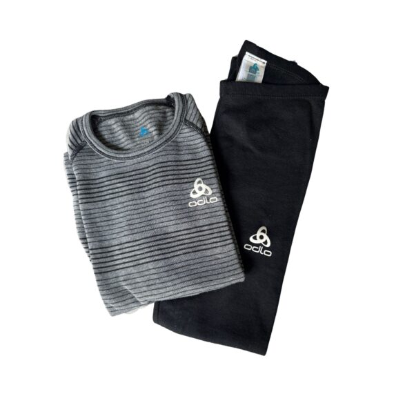 Odlo Active Warm Thermo Base layer Set Black Stripes (128)