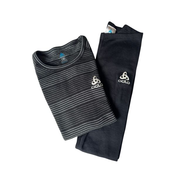 Odlo Active Warm Thermo Base layer Set Grey Stripes (128)